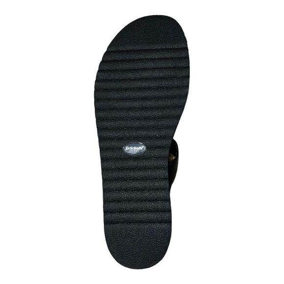 Dr. Scholls Womens Island Dream Thong Sandals Black Faux Leather 11M New - Picture 7 of 9